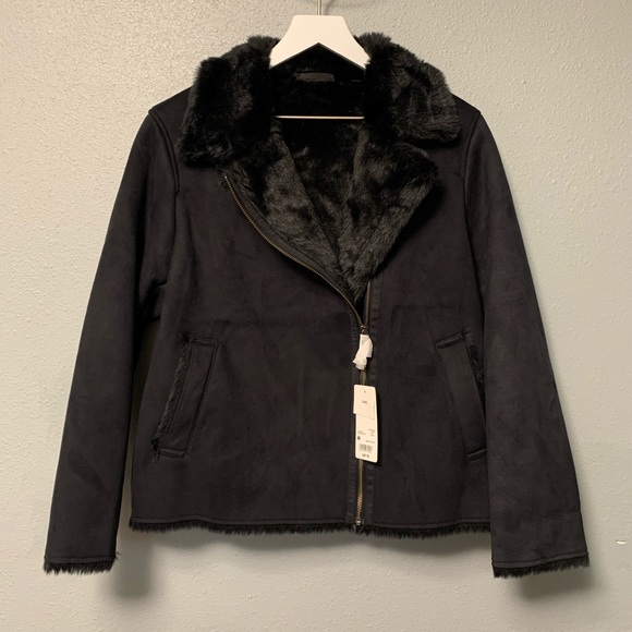 Uniqlo Jackets & Blazers - Uniqlo Faux Suede Moto Jacket